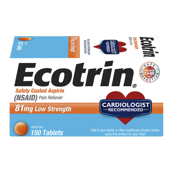 Ecotrin Safety Coated Aspirin Pain Reliever